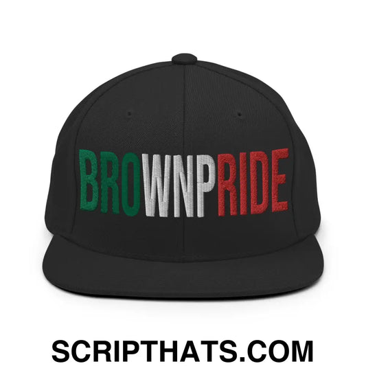 Brown Pride Livin' In The Barrio Snapback Hat Black