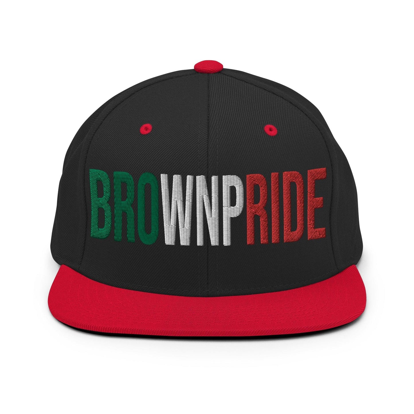 Brown Pride Livin' In The Barrio Snapback Hat Black Red