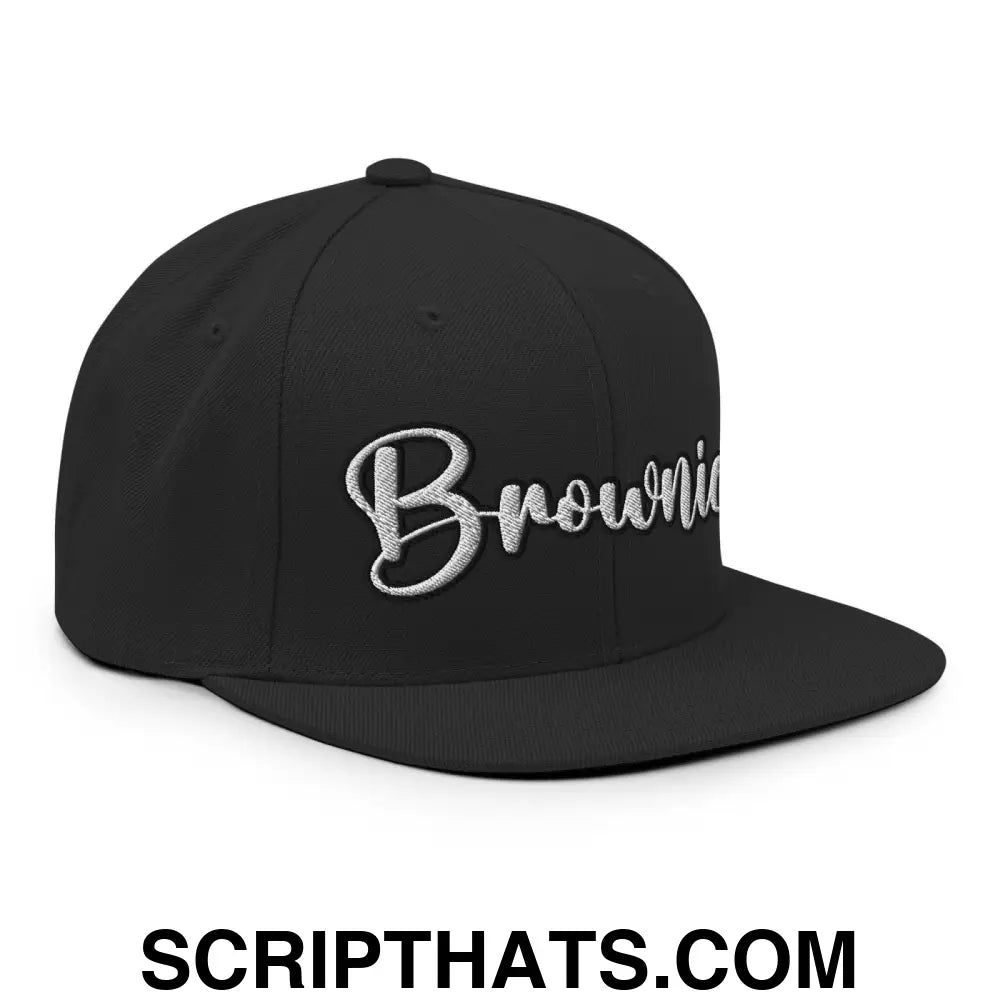 Brownies Script Snapback Hat Black