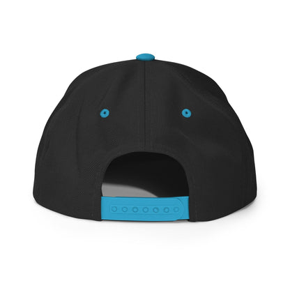 Brownies Script Snapback Hat Black Teal