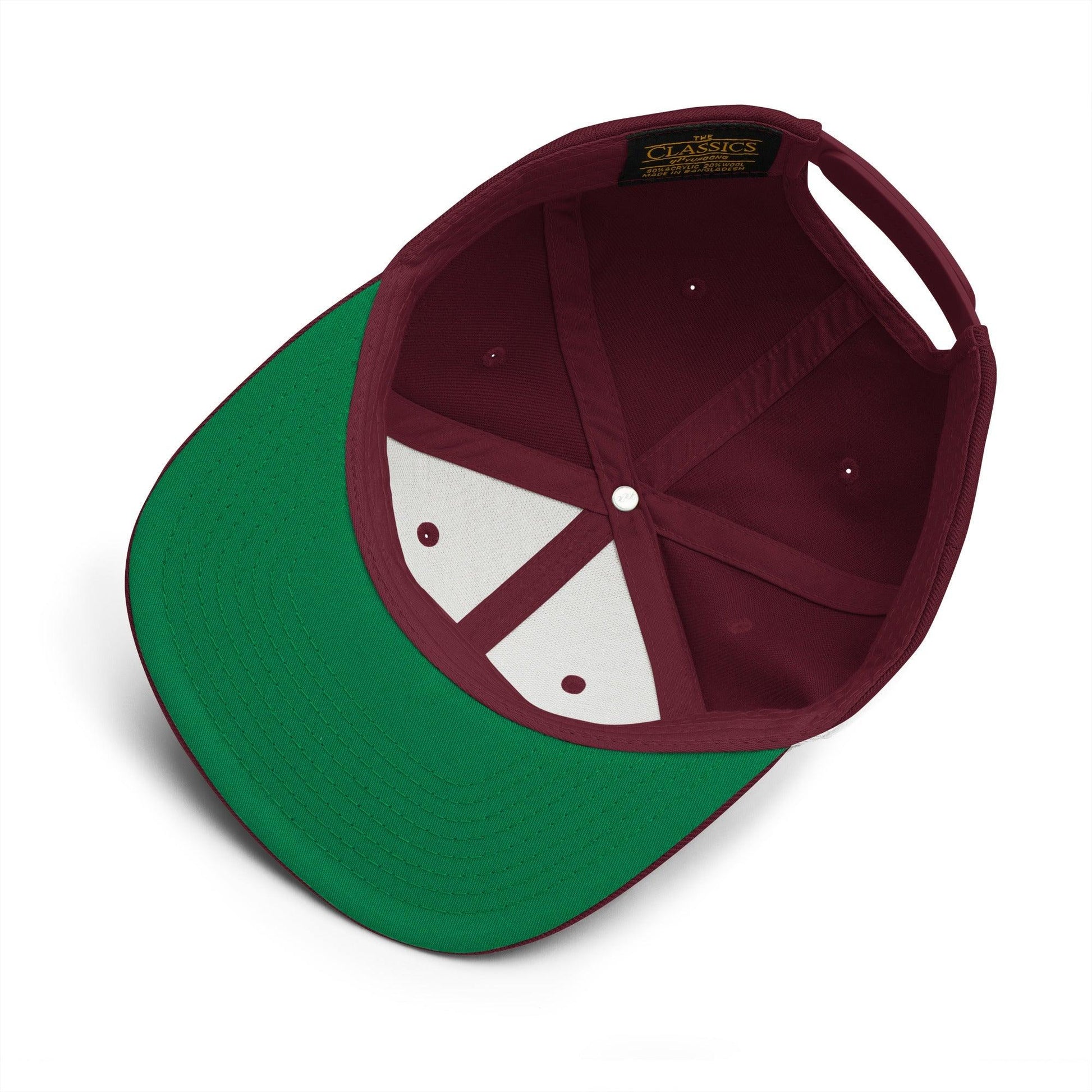 Brownies Script Snapback Hat Maroon