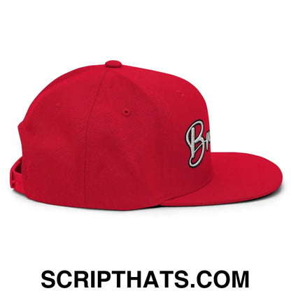 Brownies Script Snapback Hat Red