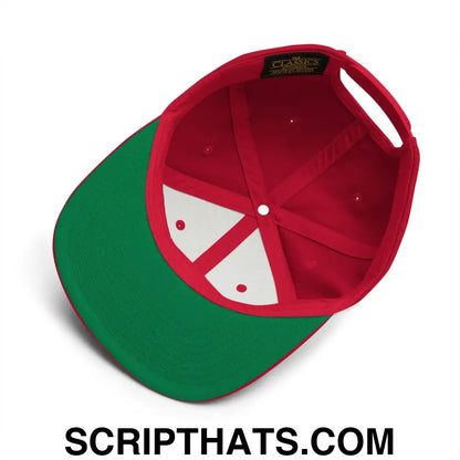 Brownies Script Snapback Hat Red