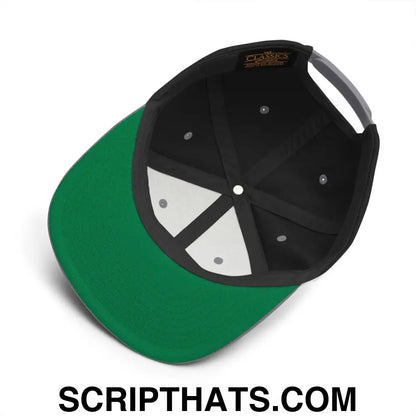 Brownies Script Snapback Hat Black Silver