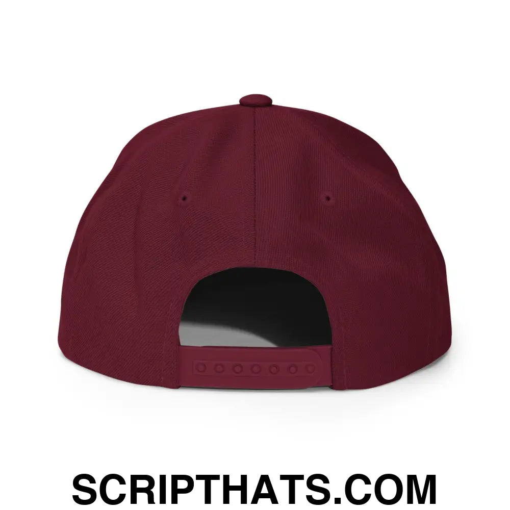 Brownies Script Snapback Hat Maroon