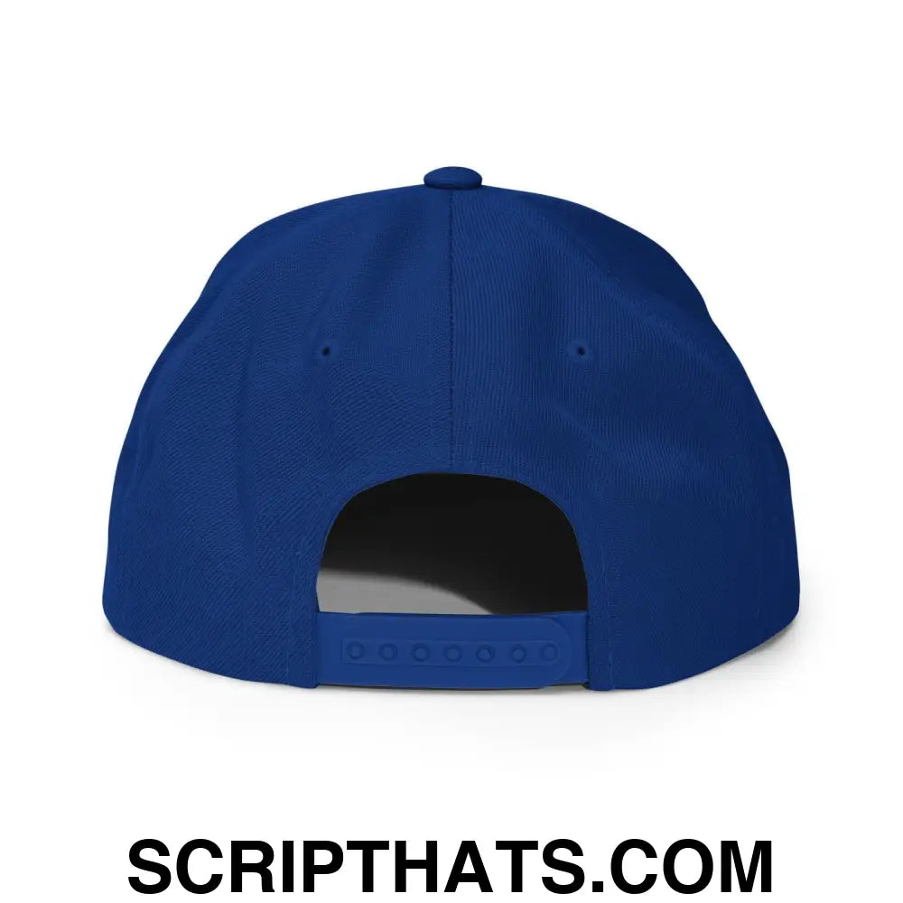 Brownies Script Snapback Hat Royal Blue