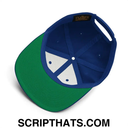 Brownies Script Snapback Hat Royal Blue