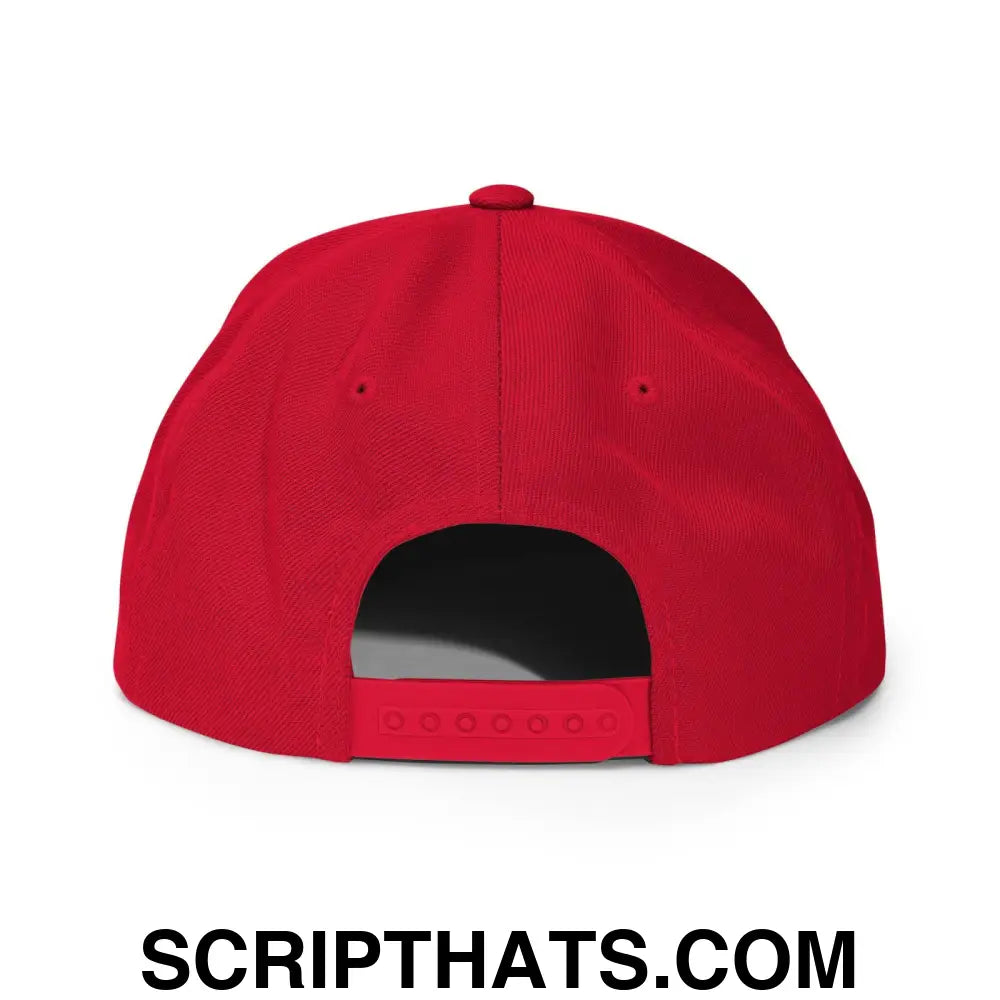 Brownies Script Snapback Hat Red