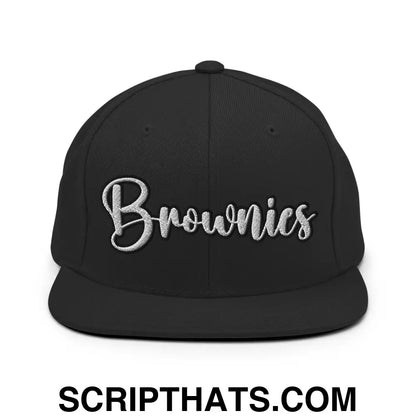 Brownies Script Snapback Hat Black