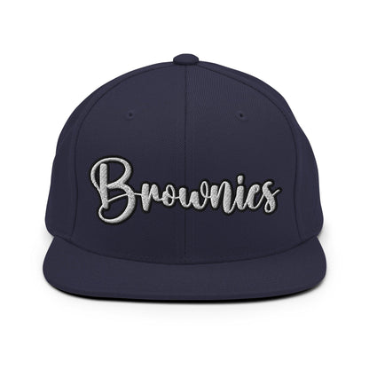 Brownies Script Snapback Hat Navy