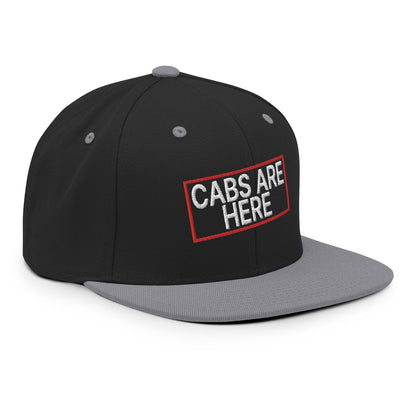 Cabs Are Here Bill Brim Snapback Hat Black Silver