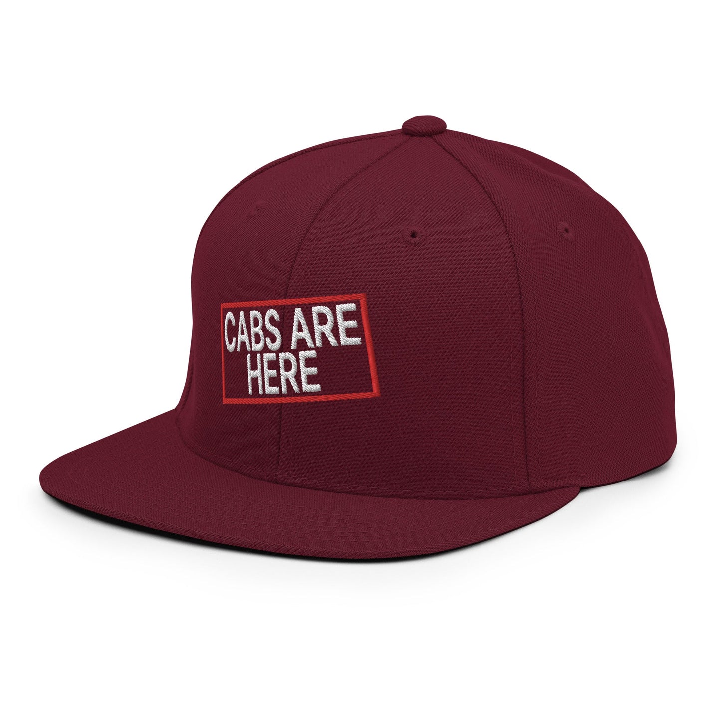 Cabs Are Here Bill Brim Snapback Hat Maroon