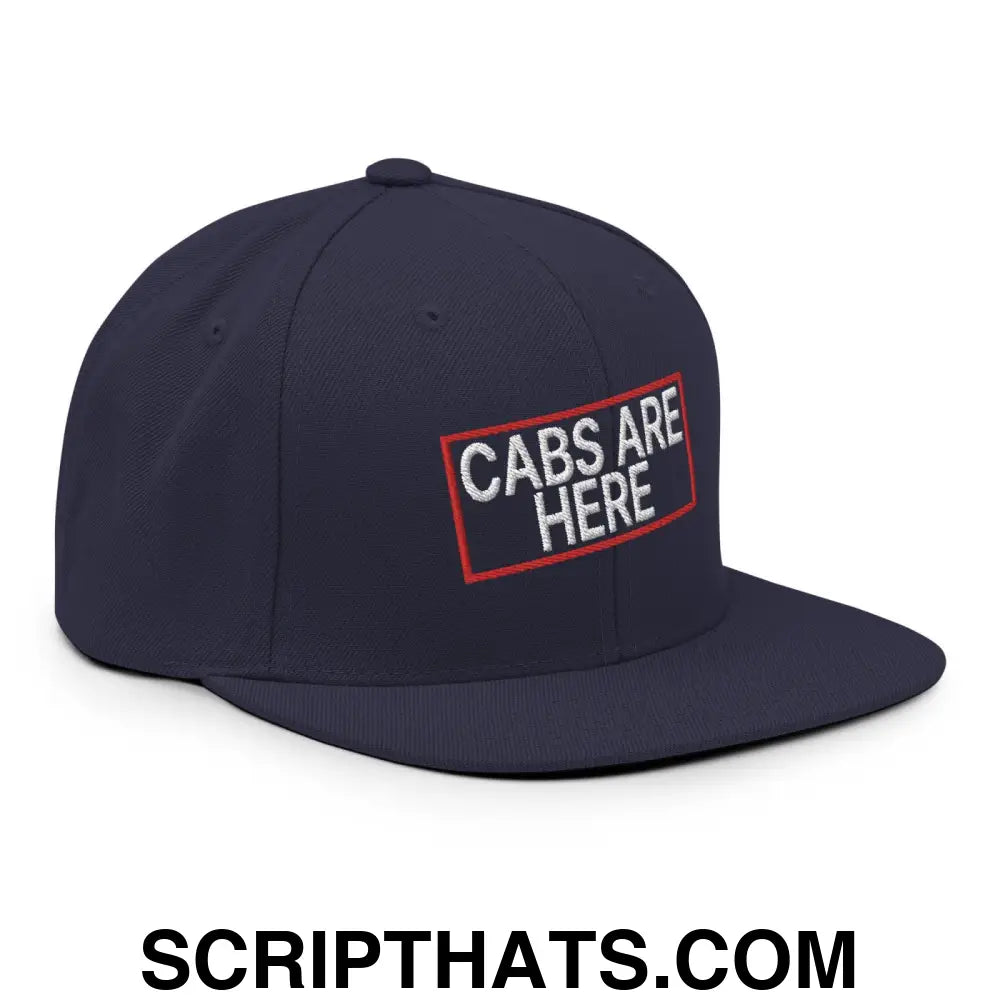 Cabs Are Here Bill Brim Snapback Hat Navy