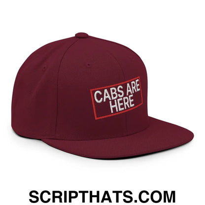 Cabs Are Here Bill Brim Snapback Hat Maroon