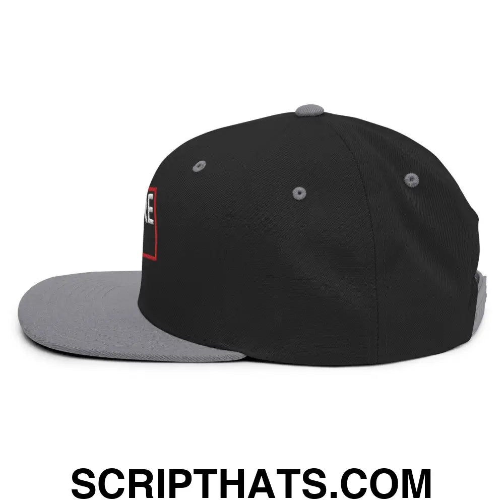 Cabs Are Here Bill Brim Snapback Hat Black Silver