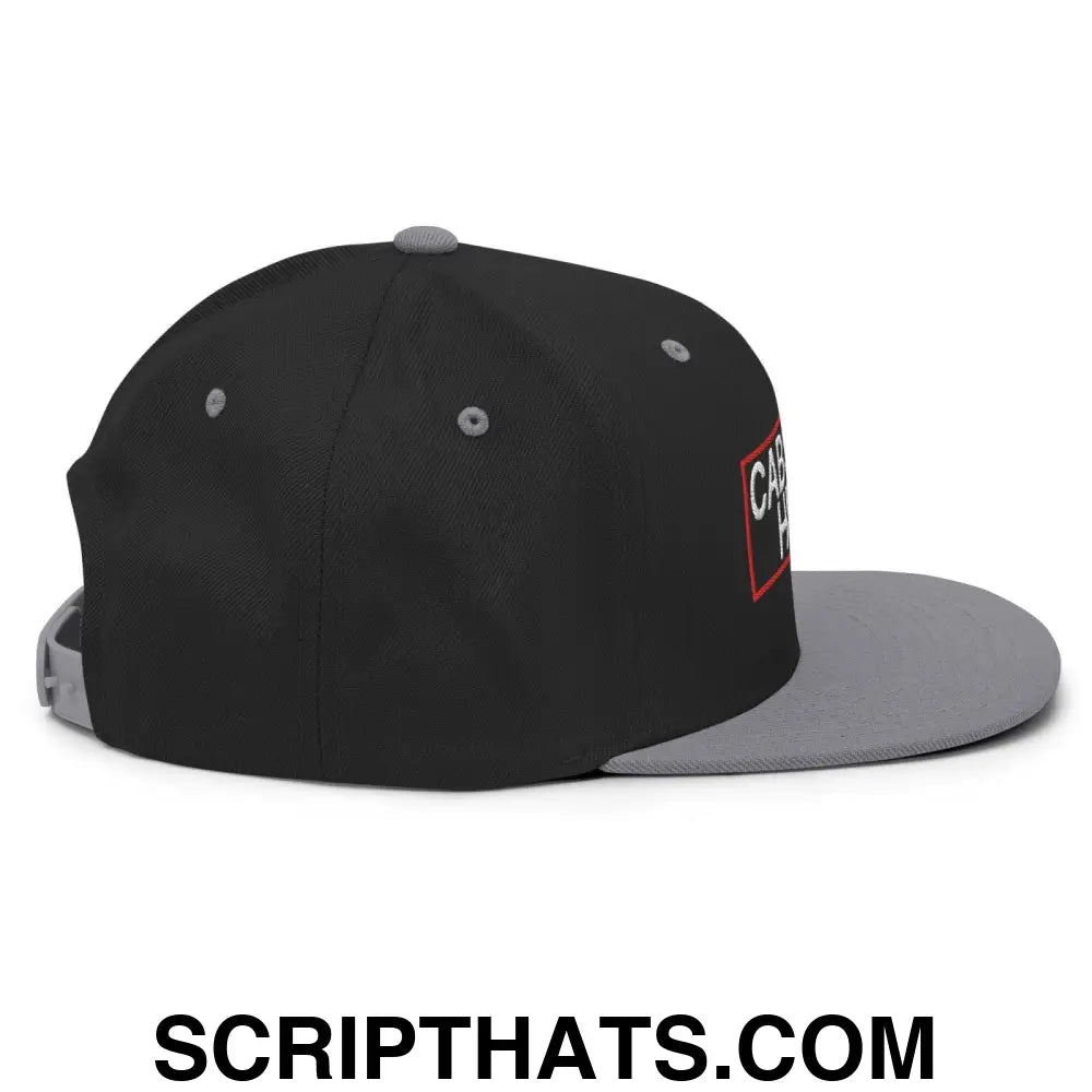 Cabs Are Here Bill Brim Snapback Hat Black Silver