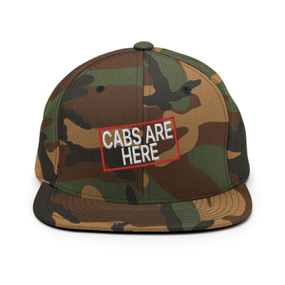 Cabs Are Here Bill Brim Snapback Hat Green Camo