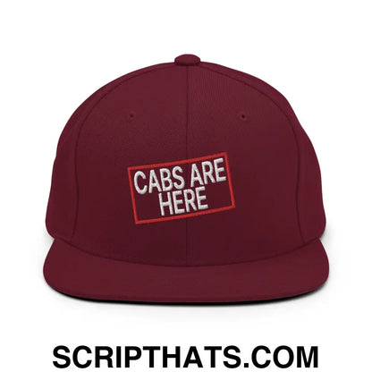 Cabs Are Here Bill Brim Snapback Hat Maroon