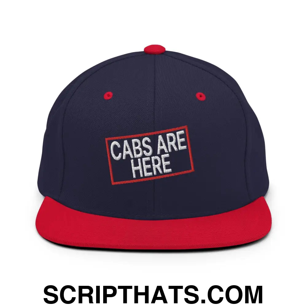 Cabs Are Here Bill Brim Snapback Hat Navy Red