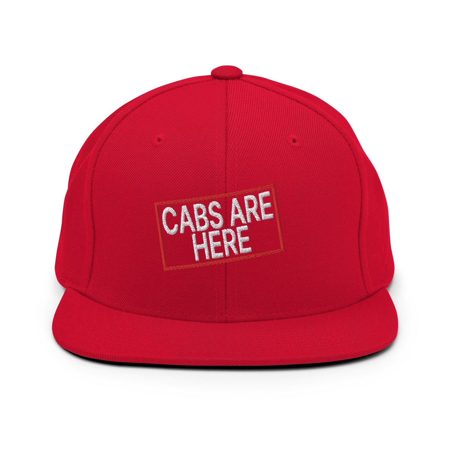 Cabs Are Here Bill Brim Snapback Hat Red