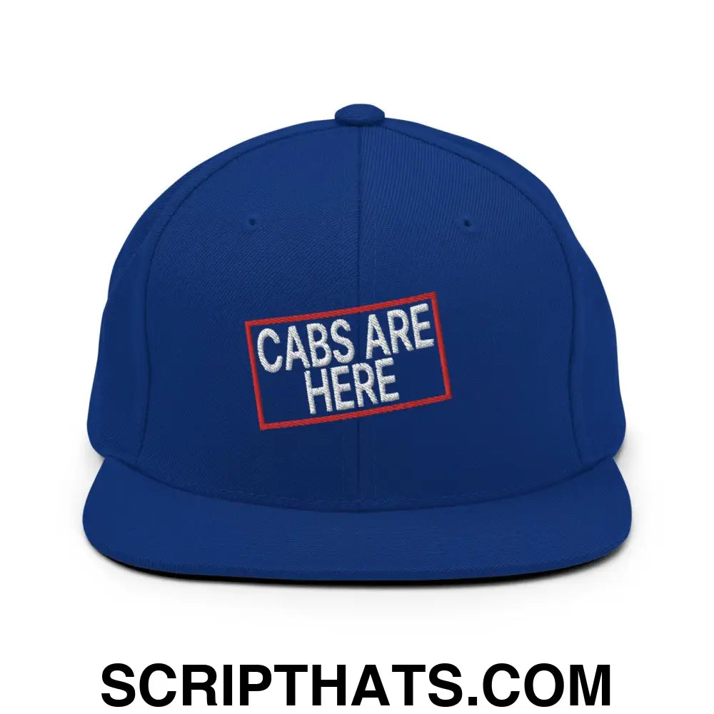 Cabs Are Here Bill Brim Snapback Hat Royal Blue