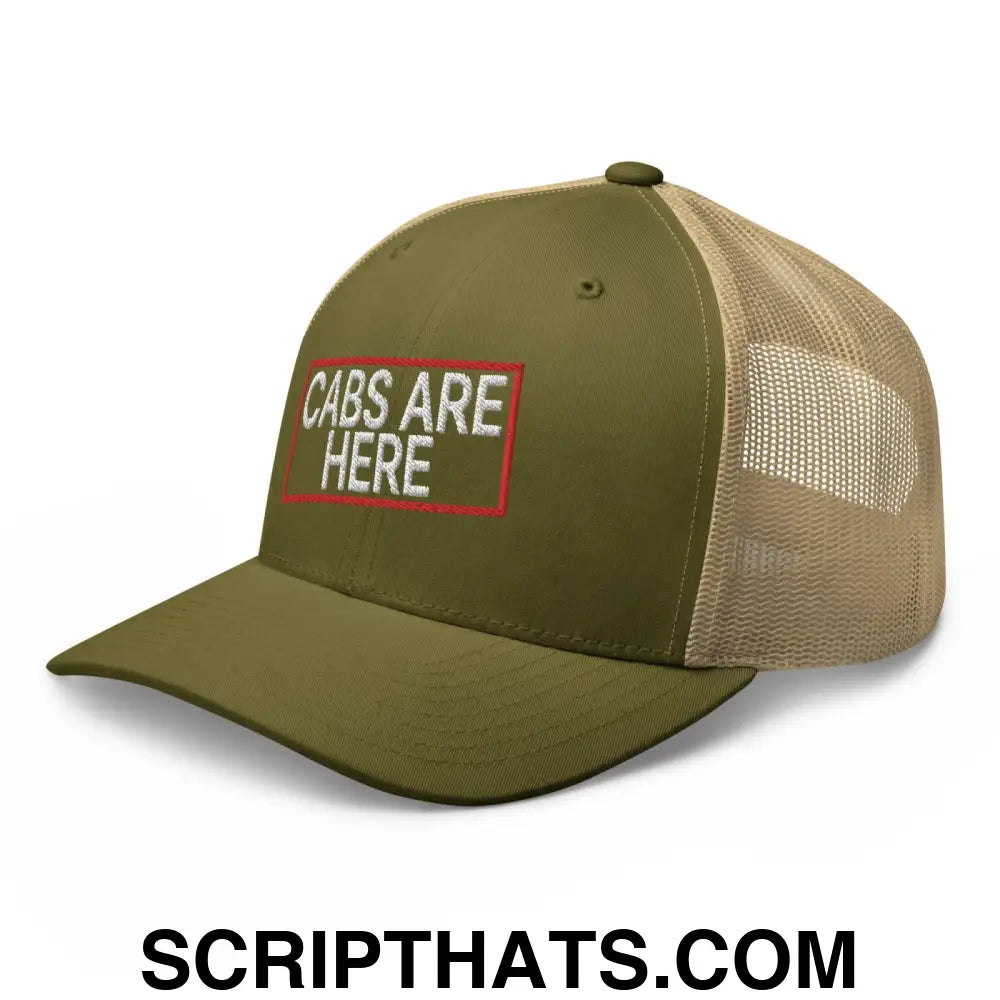 Cabs Are Here Retro Trucker Hat Moss Khaki