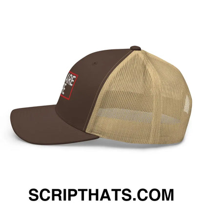 Cabs Are Here Retro Trucker Hat Brown Khaki