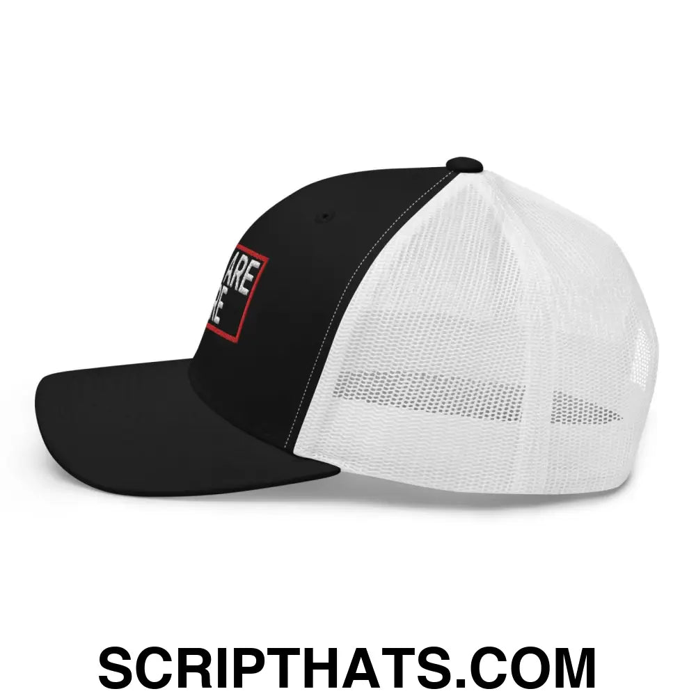 Cabs Are Here Retro Trucker Hat Black White