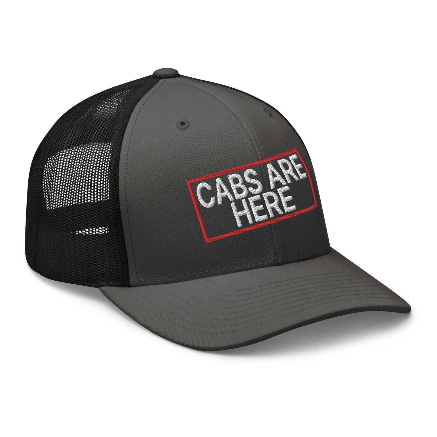 Cabs Are Here Retro Trucker Hat Charcoal Black