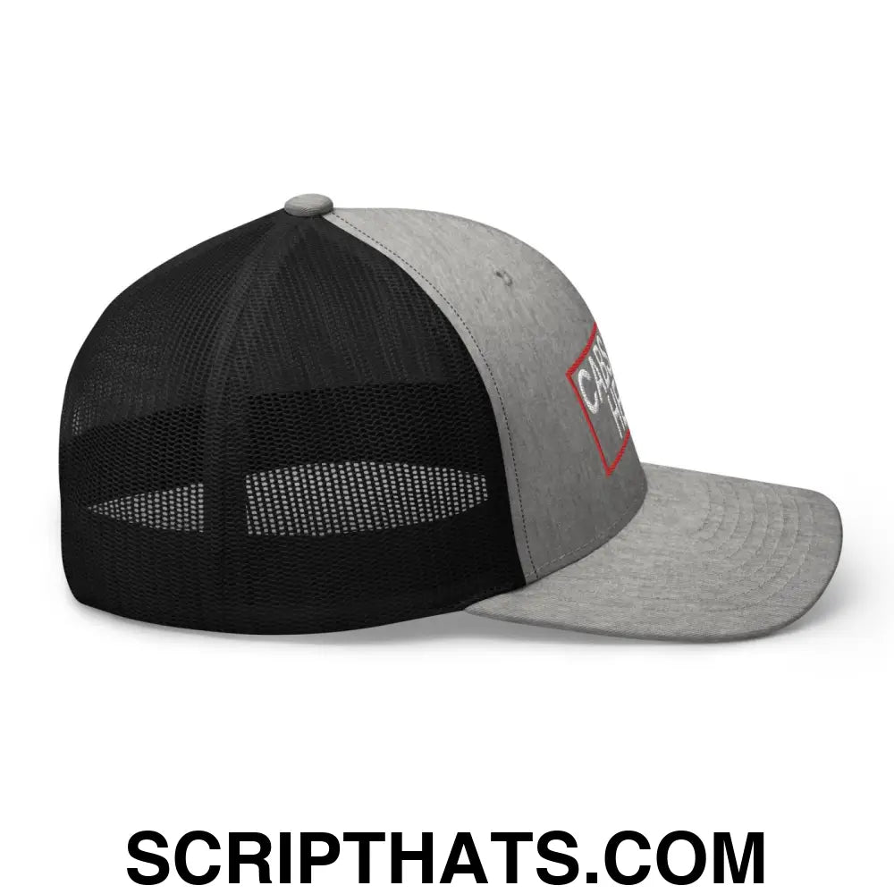 Cabs Are Here Retro Trucker Hat Heather Black