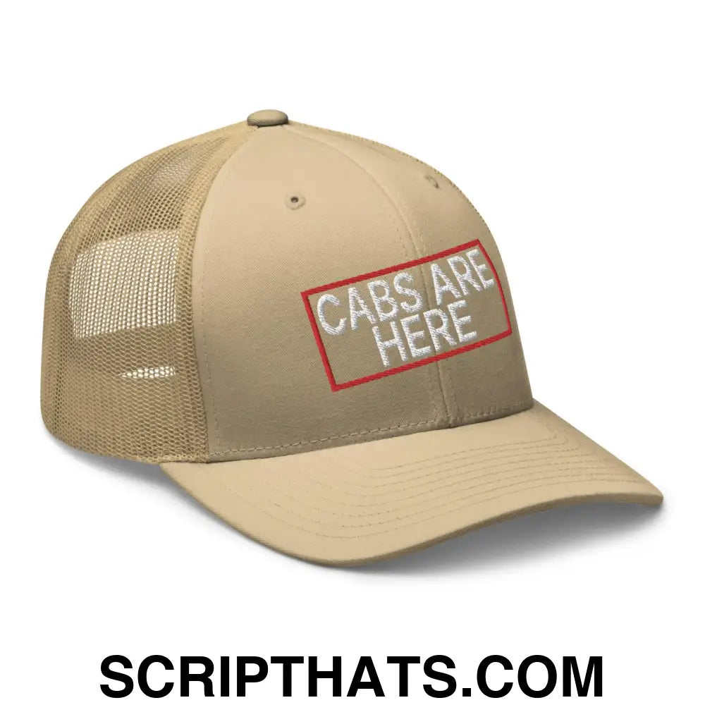 Cabs Are Here Retro Trucker Hat Khaki