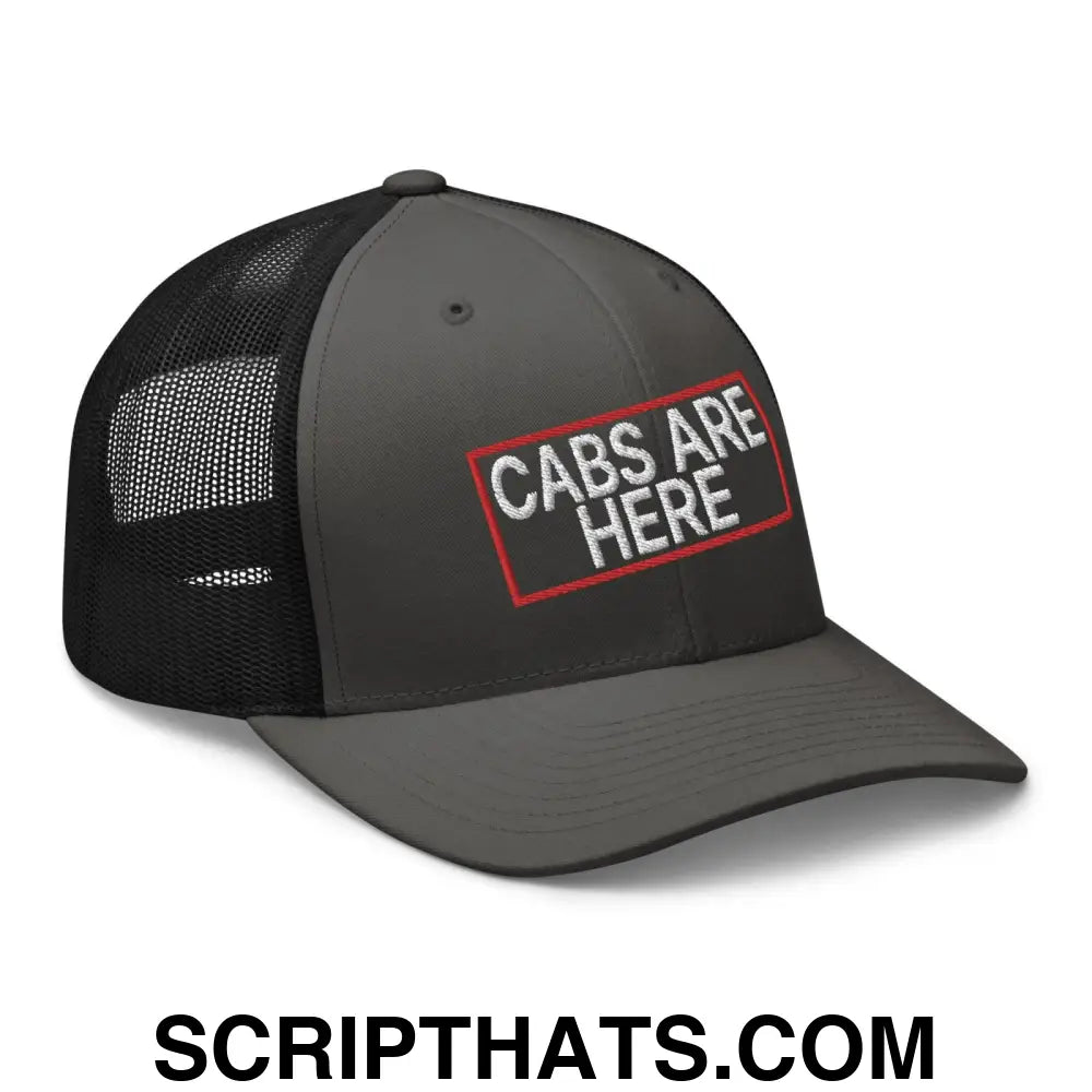 Cabs Are Here Retro Trucker Hat Charcoal Black