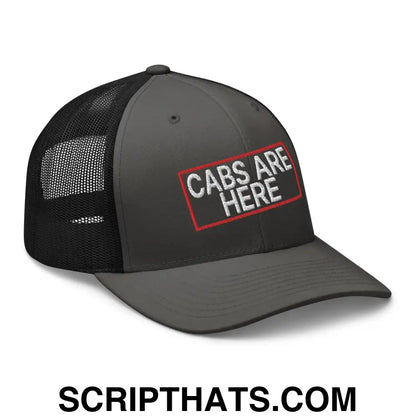 Cabs Are Here Retro Trucker Hat Charcoal Black