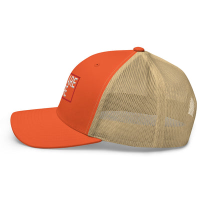 Cabs Are Here Retro Trucker Hat Rustic Orange Khaki