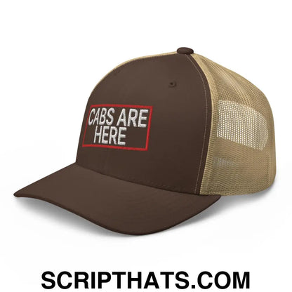 Cabs Are Here Retro Trucker Hat Brown Khaki