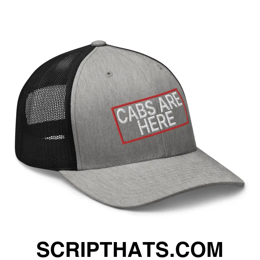 Cabs Are Here Retro Trucker Hat Heather Black