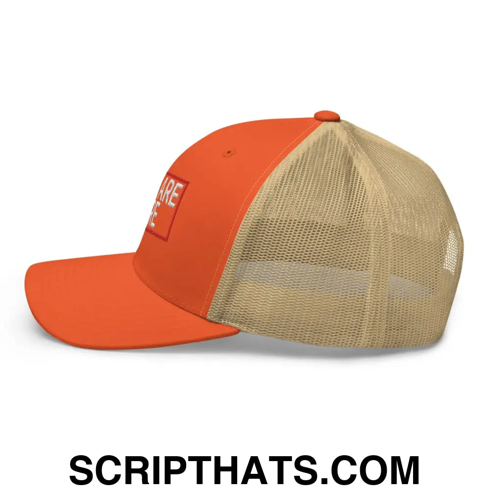 Cabs Are Here Retro Trucker Hat Rustic Orange Khaki