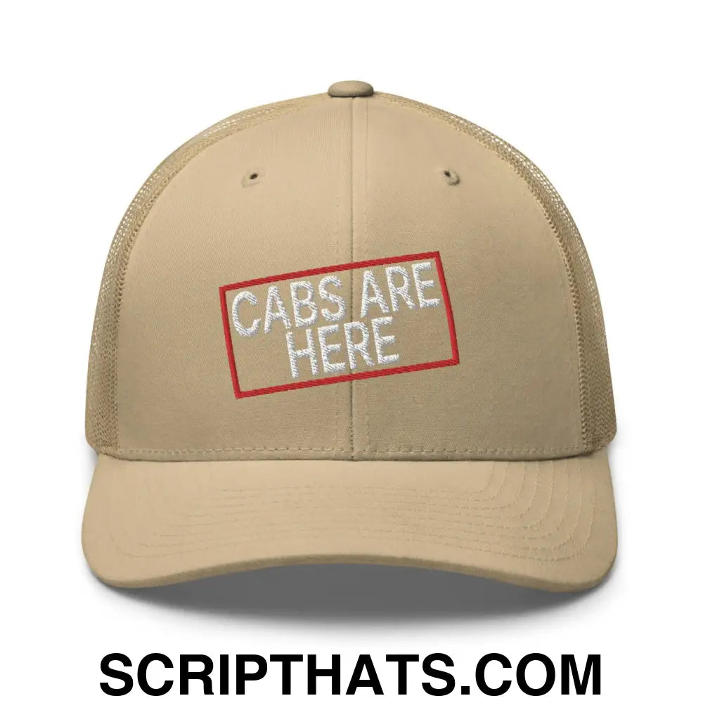 Cabs Are Here Retro Trucker Hat Khaki