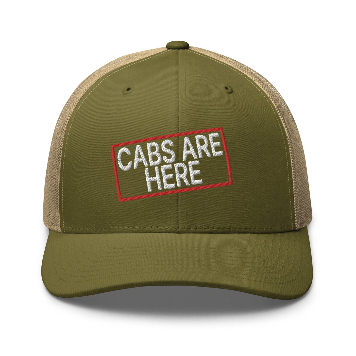 Cabs Are Here Retro Trucker Hat Moss Khaki