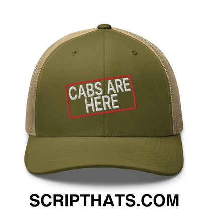 Cabs Are Here Retro Trucker Hat Moss Khaki