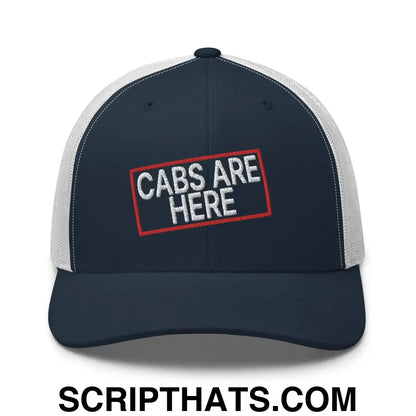 Cabs Are Here Retro Trucker Hat Navy White