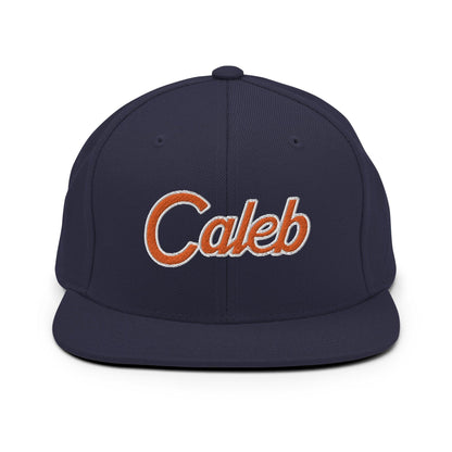 Caleb Chicago Football Script Snapback Hat Navy