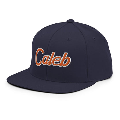 Caleb Chicago Football Script Snapback Hat Navy