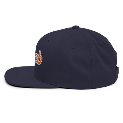 Caleb Chicago Football Script Snapback Hat Navy