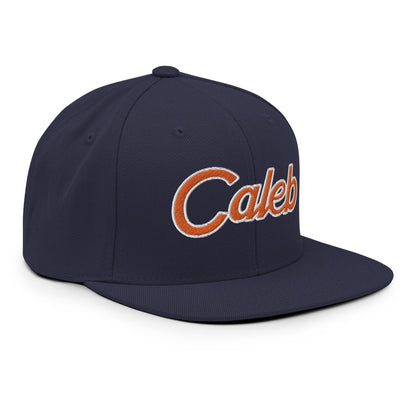 Caleb Chicago Football Script Snapback Hat Navy