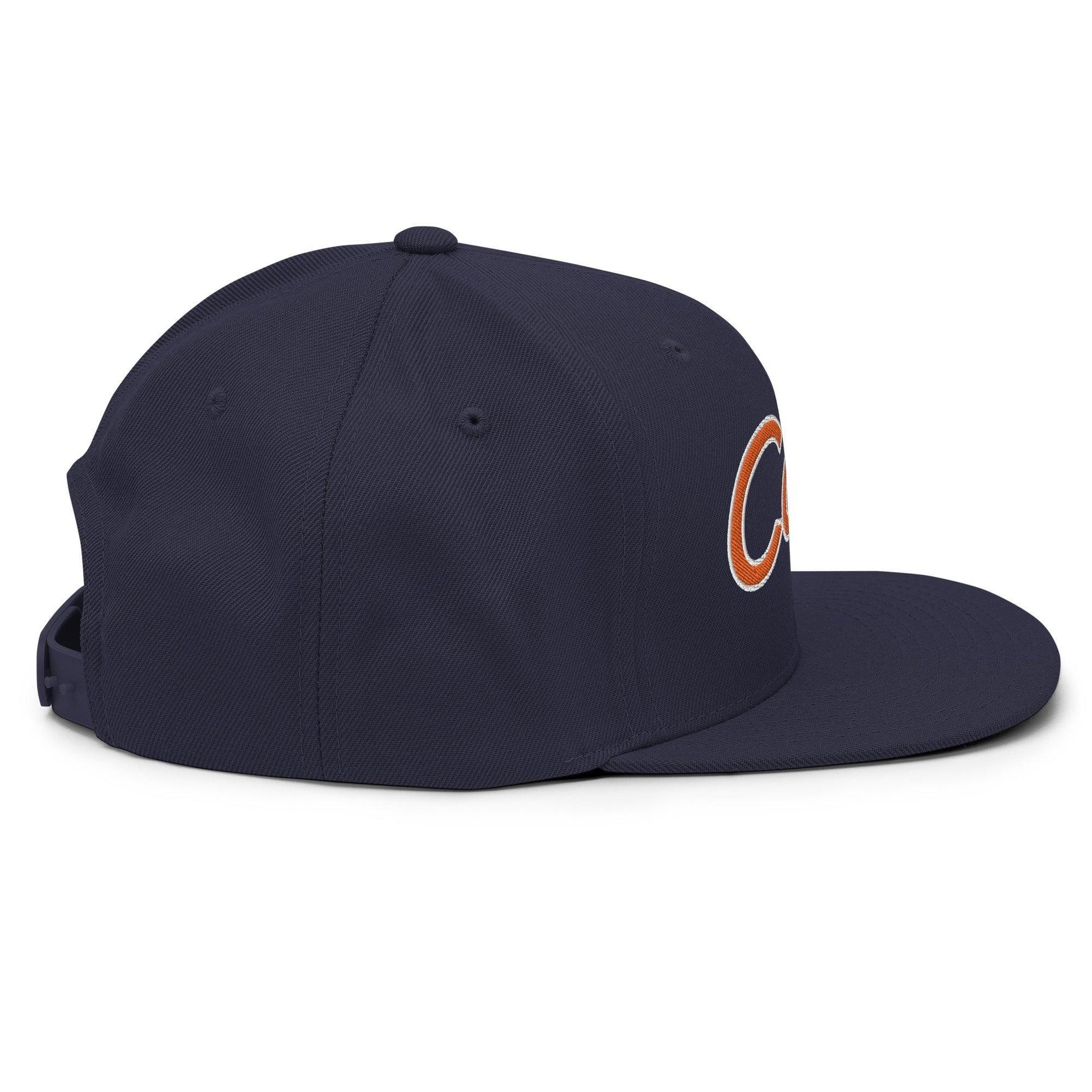 Caleb Chicago Football Script Snapback Hat Navy