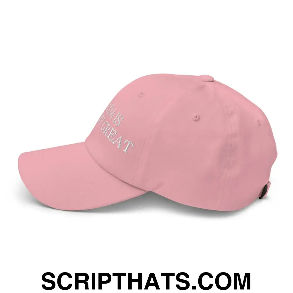 Canada is Already Great Embroidered Dad Hat Pink