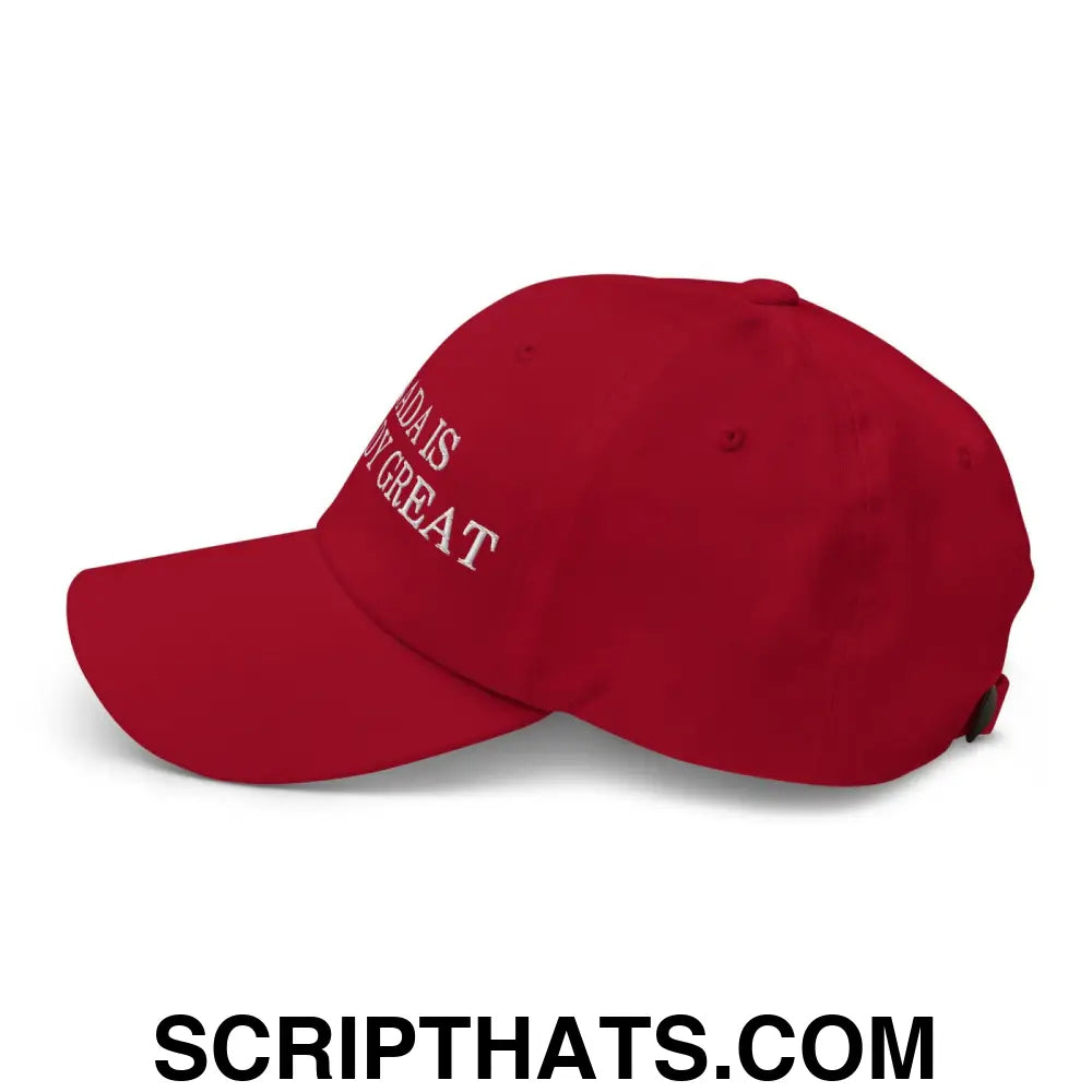 Canada is Already Great Embroidered Dad Hat Cranberry