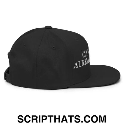 Canada is Already Great Embroidered Flat Bill Brim Snapback Hat Black