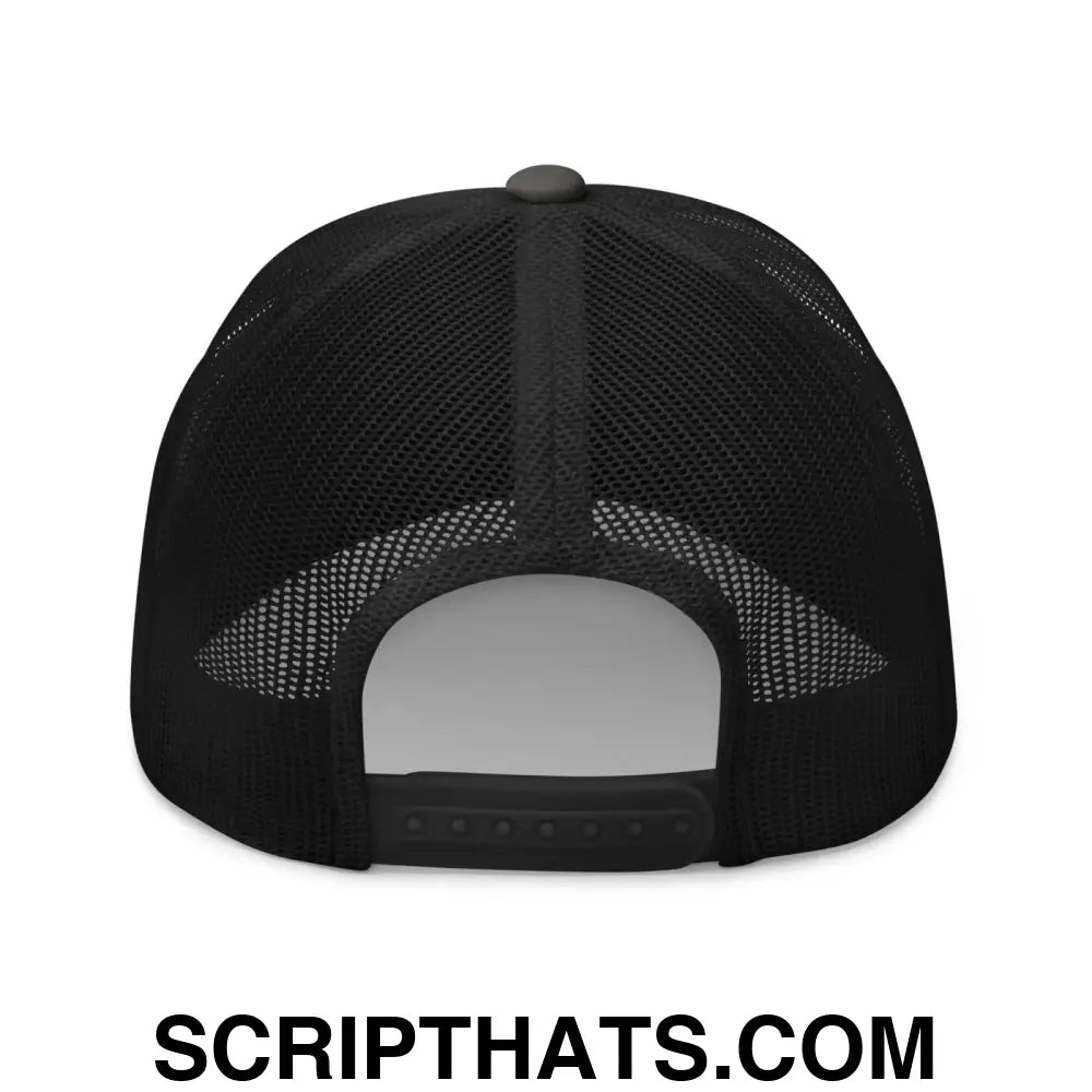 Canada is Already Great Embroidered Mesh Trucker Hat Charcoal Black